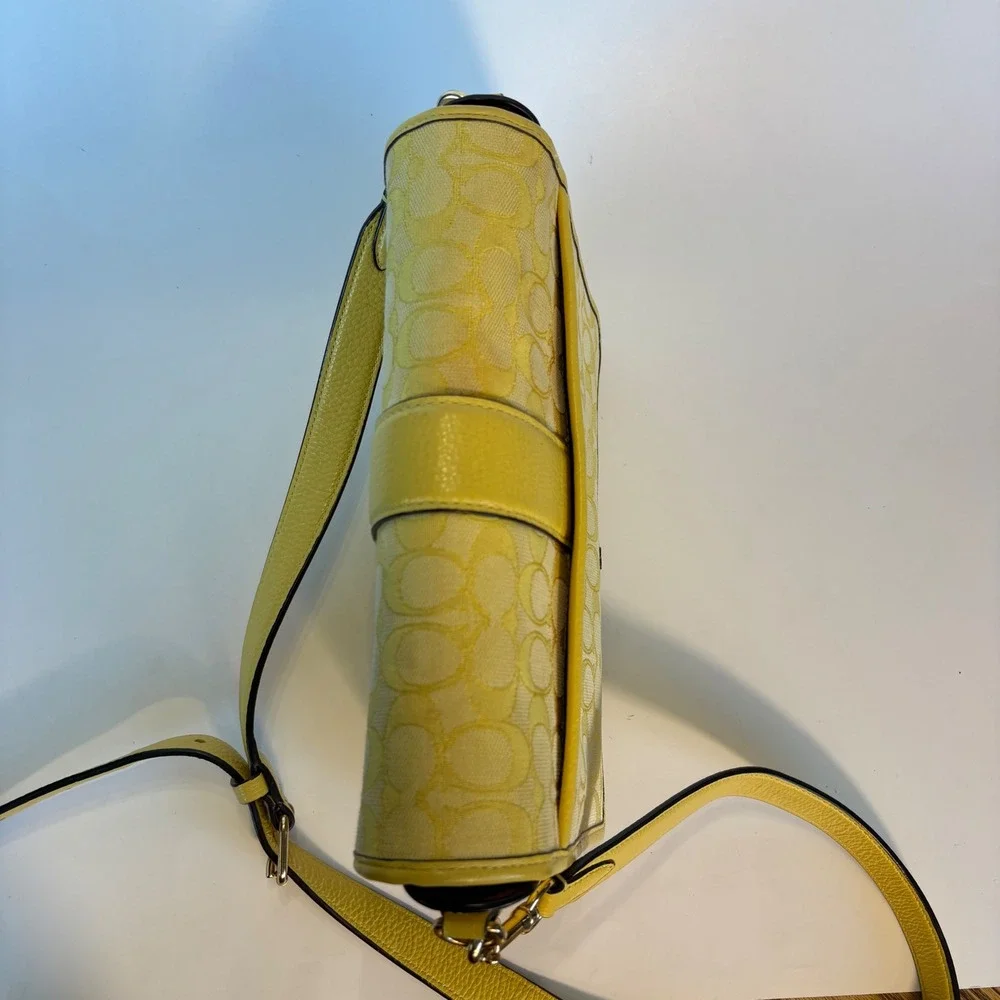 Coach Lonnie Crossbody Bag‎ In Signature Jacquard Gold/Retro Yellow C8307